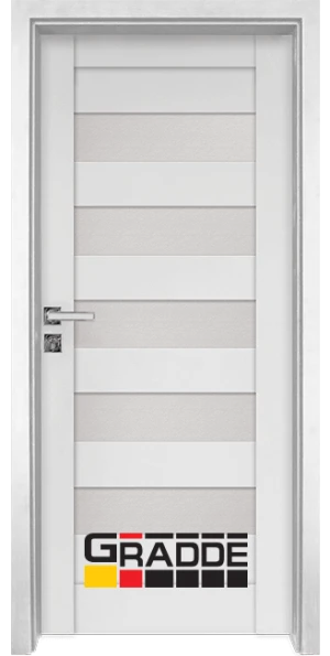 Интериорна врата Gradde, модел Aaven Glas, цвят Бял Мат