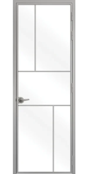 Стъклена Интериорна Врата Lusso L-10 Сив Мат