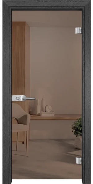 Стъклена врата Gama Basic 10-1, Сив кестен