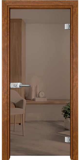 Стъклена врата Gama Basic 10-1, Златен дъб