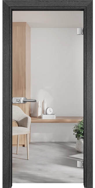 Стъклена врата Gama Basic 10, Сив кестен