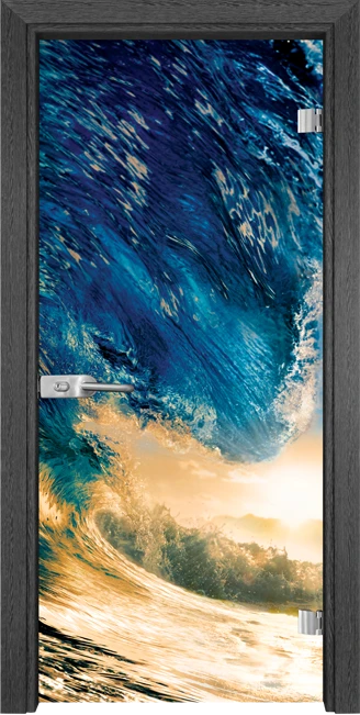 Стъклена врата Gama Print 13-19, Сив кестен