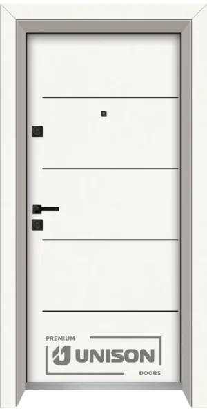 Входна врата Unison Laminor L-107, Класическо Бяло